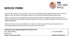 Service form