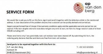 Service form